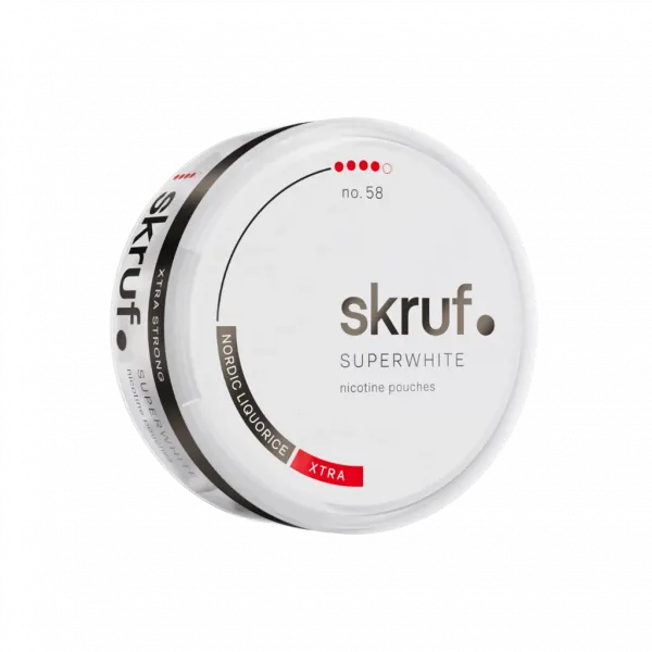SKRUF SUPERWHITE NORDIC LIQUORICE EXTRA STRONG